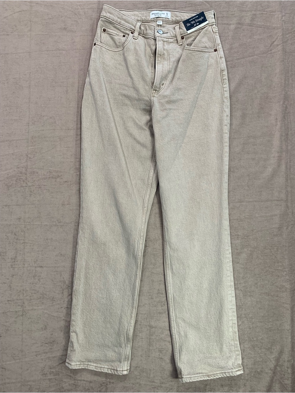 Abercrombie & Fitch The 90s Straight Jean Ultra High Rise Curve Love - 27/4R NWT